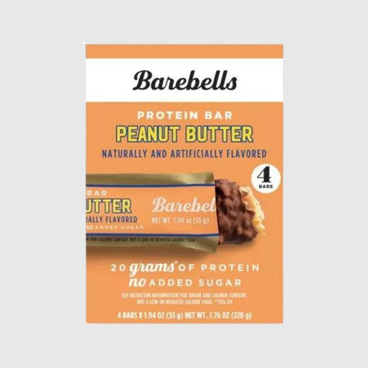 Caja con 4 barras de proteína Barebells Peanut Butter de 55 g