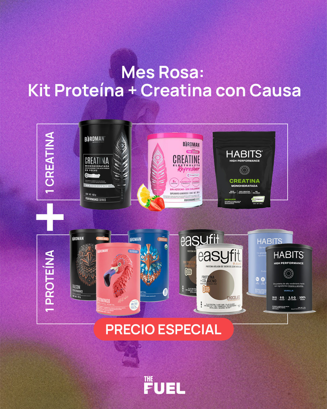 Mes Rosa – Proteína + Creatina con Causa