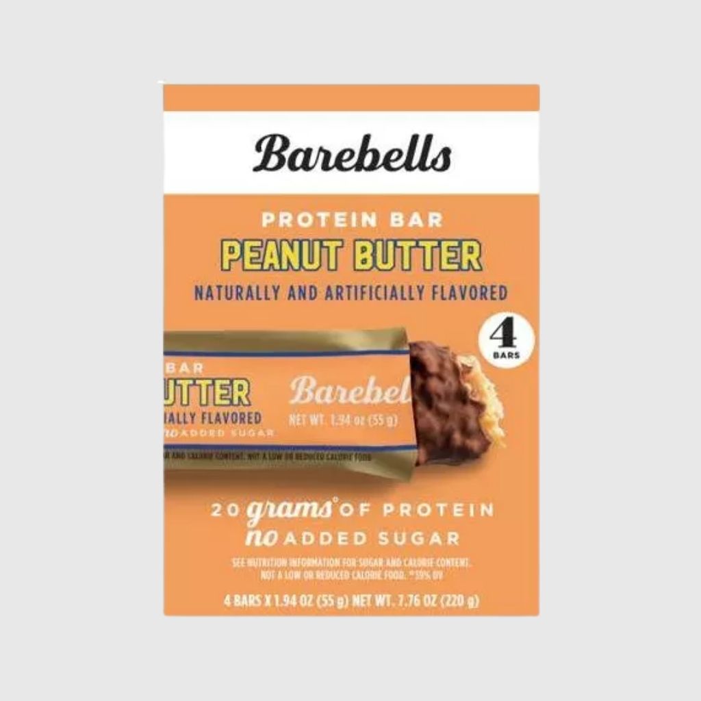 Caja con 4 barras de proteína Barebells Peanut Butter de 55 g