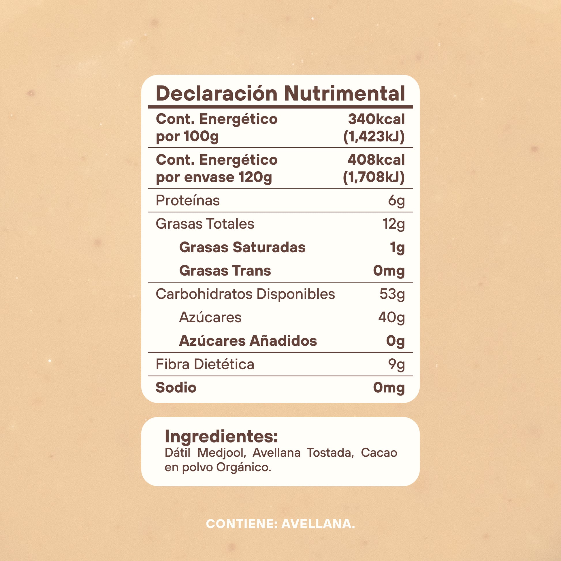 DAT SNACK DÁTIL AVELLANA 120g