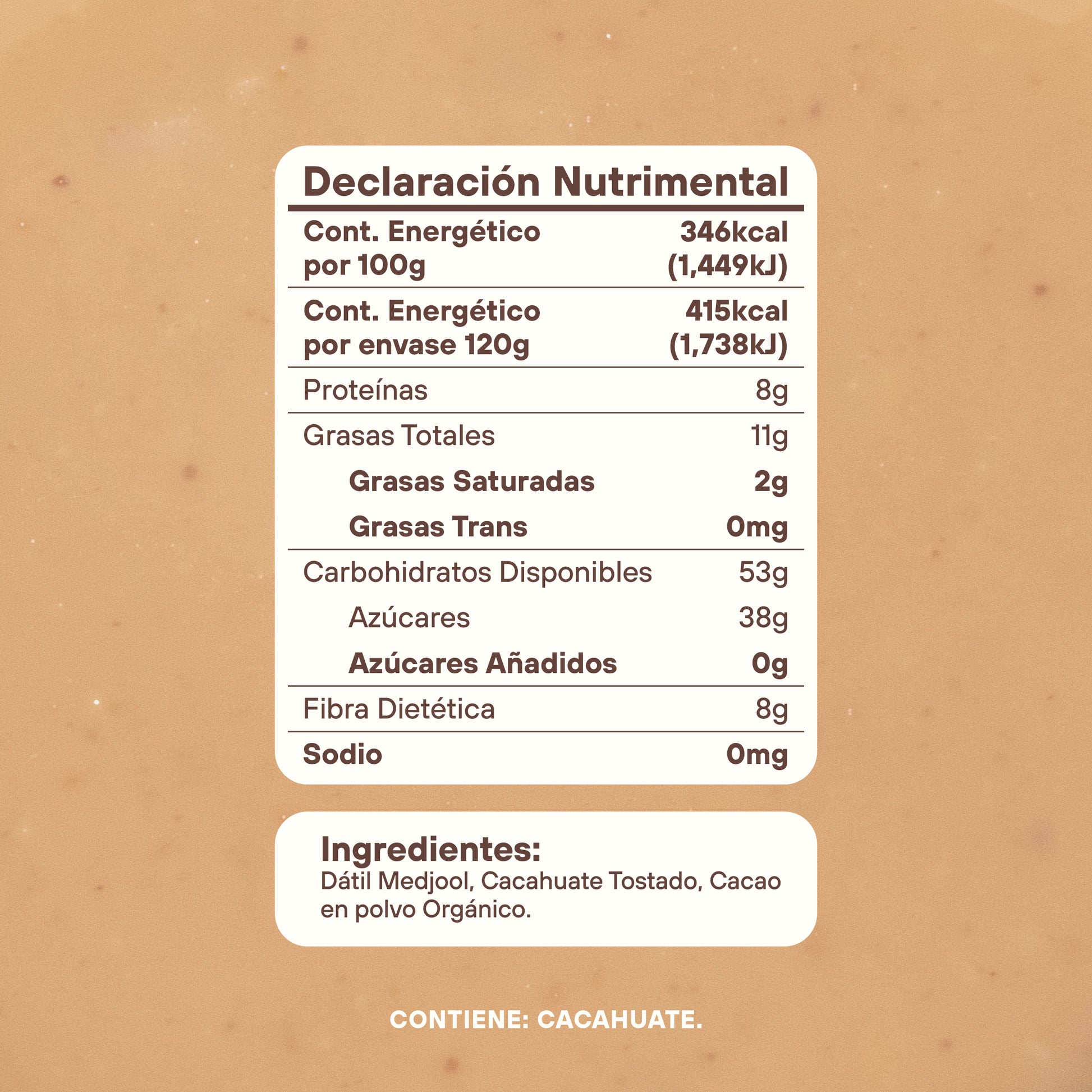 DAT SNACK DÁTIL PEANUT BUTTER 120g