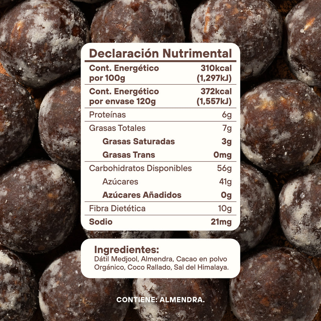 DAT SNACK DÁTIL CACAO COCO ALMENDRA