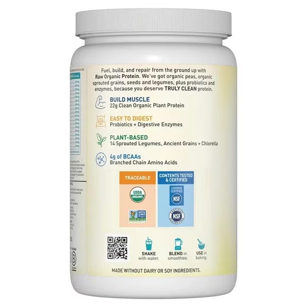 Garden of Life Proteína Orgánica  Plant Based Sin Sabor Sin Stevia