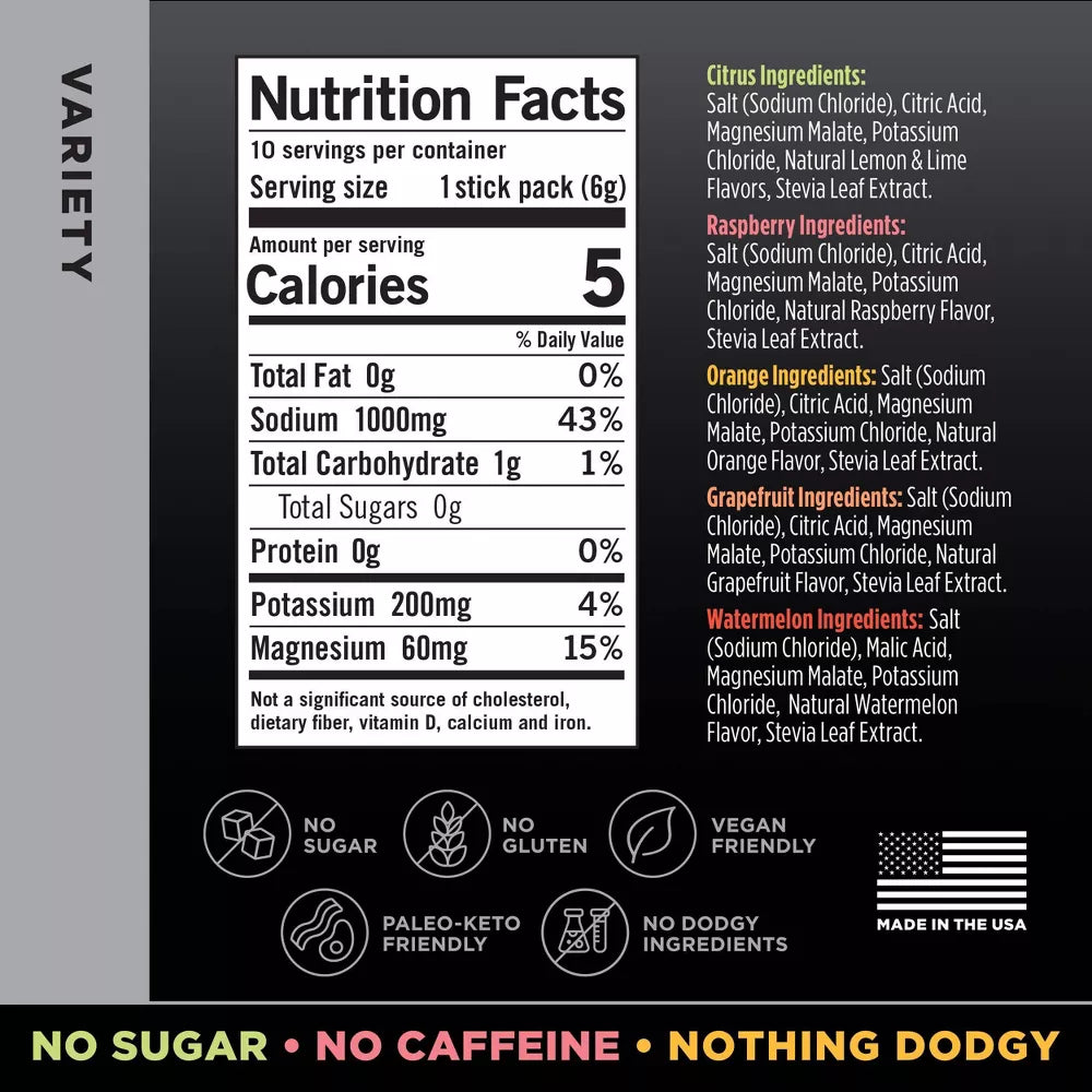 LMNT Electrolytes Zero-Sugar 10 pack